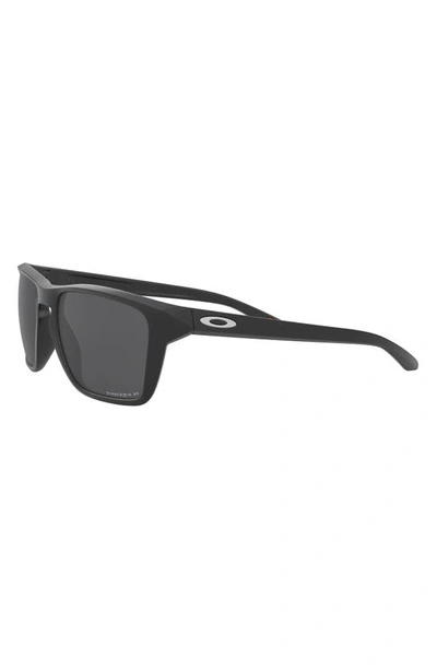 Shop Oakley Sylas 60mm Prizm™ Polarized Rectangular Sunglasses In Matte Black