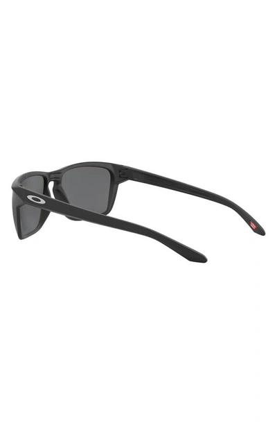 Shop Oakley Sylas 60mm Prizm™ Polarized Rectangular Sunglasses In Matte Black