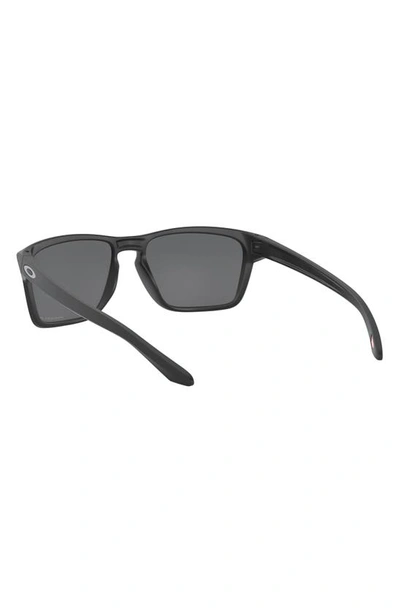 Shop Oakley Sylas 60mm Prizm™ Polarized Rectangular Sunglasses In Matte Black