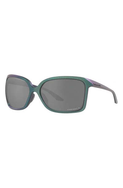 Oakley Wildrye 61mm Prizm™ Polarized Butterfly Sunglasses In Silver