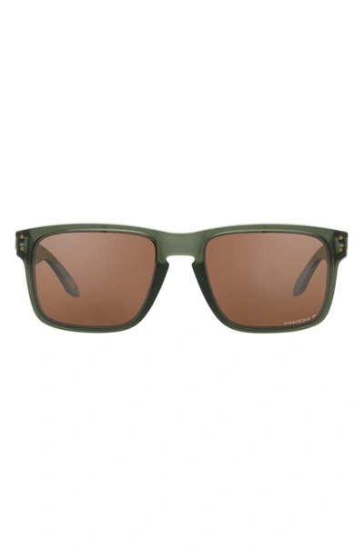 Shop Oakley Holbrook 57mm Prizm® Polarized Square Sunglasses In Olive