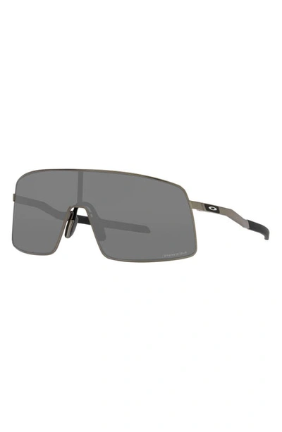 Shop Oakley Sutro Shield Sunglasses In Matte Grey