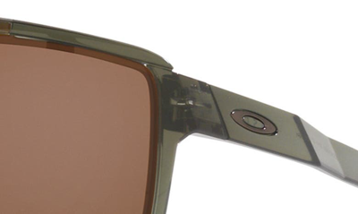 Oakley Castel 63mm Prizm™ Polarized Oversize Rectangular Sunglasses In Olive