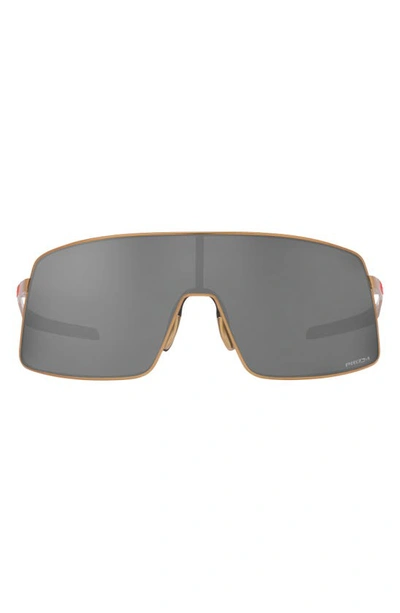 Shop Oakley Sutro Shield Sunglasses In Matte Gold