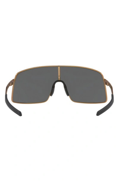 Shop Oakley Sutro Shield Sunglasses In Matte Gold
