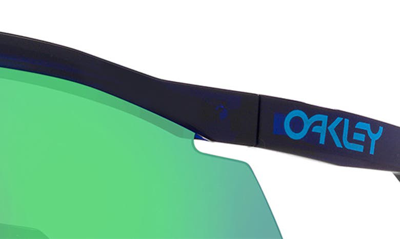 Shop Oakley Hydra 37mm Prizm™ Semirimless Wrap Shield Sunglasses In Blue