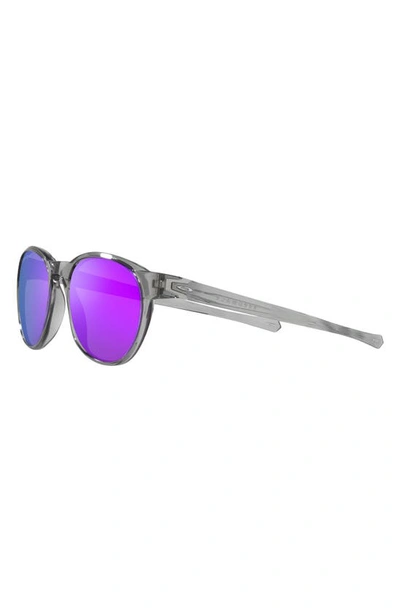 Shop Oakley Reedmace 54mm Prizm™ Round Sunglasses In Grey Metal