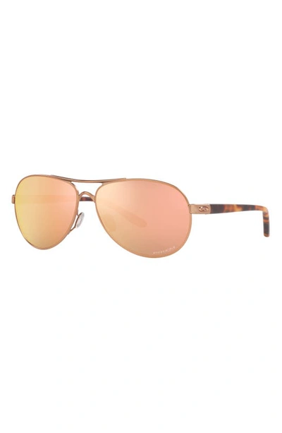 Shop Oakley Feedback 59mm Prizm™ Pilot Sunglasses In Rose Gold