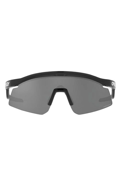 Shop Oakley Hydra 37mm Prizm™ Semirimless Wrap Shield Sunglasses In Black