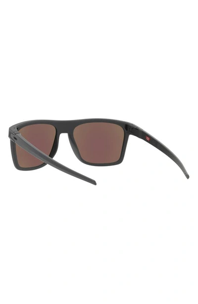 Shop Oakley Leffingwell 57mm Prizm™ Rectangular Sunglasses In Dark Grey
