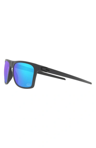 Shop Oakley Leffingwell 57mm Prizm™ Rectangular Sunglasses In Dark Grey