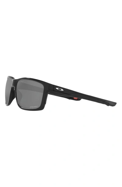 Oakley Mainlink 61mm Prizm™ Rectangular Sunglasses In Shiny Black