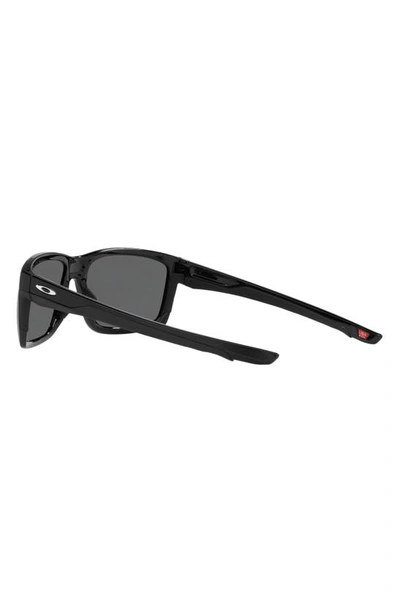 Oakley Mainlink 61mm Prizm™ Rectangular Sunglasses In Shiny Black