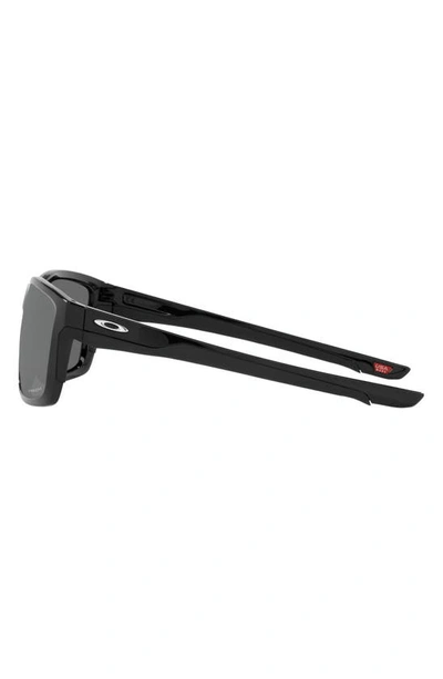 Oakley Mainlink 61mm Prizm™ Rectangular Sunglasses In Shiny Black