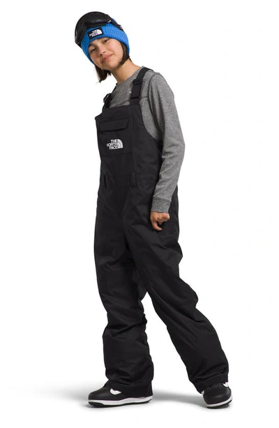 Shop The North Face Kids' Freedom Waterproof Insulated Recycled Polyester Snow Bib In Tnf Black