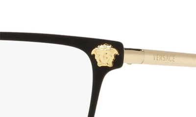 Shop Versace 54mm Optical Glasses In Black Gold