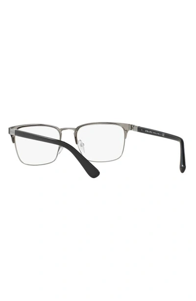 Prada Heritage 56mm Square Optical Glasses In Matte Black