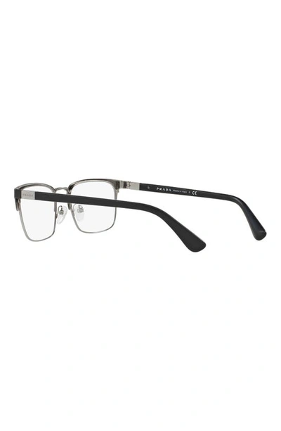Shop Prada Heritage 56mm Square Optical Glasses In Matte Black