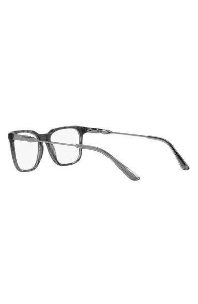 Prada 55mm Rectangular Optical Glasses In Graphite