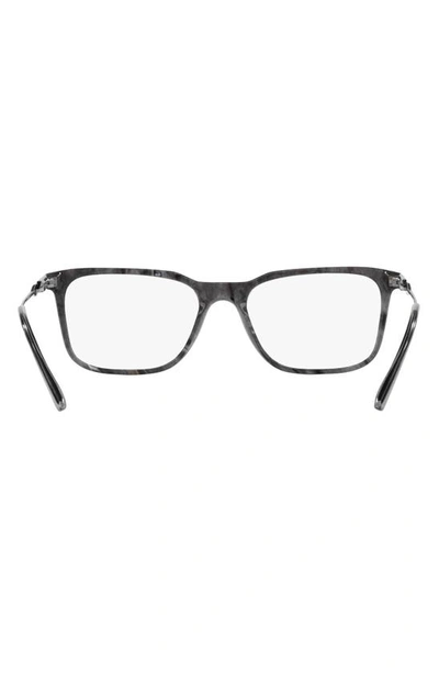 Prada 55mm Rectangular Optical Glasses In Graphite