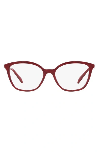 Shop Prada 54mm Butterfly Optical Glasses In Red