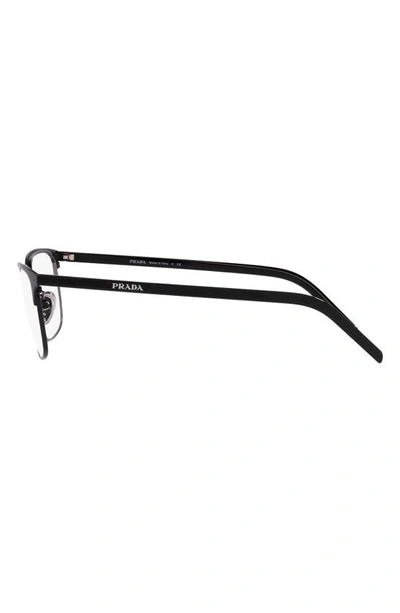 Shop Prada 55mm Oval Optical Glasses In Black