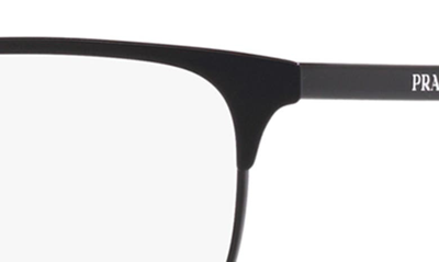 Shop Prada 55mm Oval Optical Glasses In Black