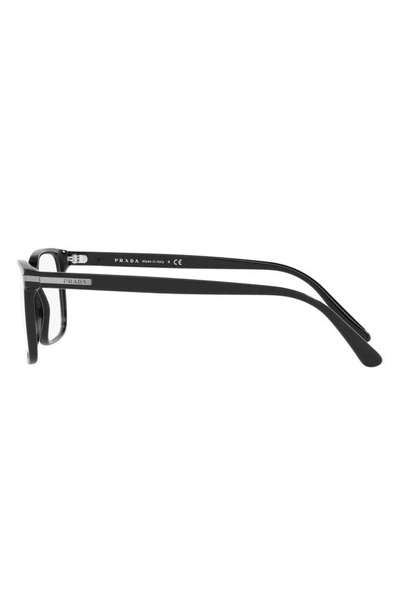 Shop Prada 56mm Rectangular Optical Glasses In Black