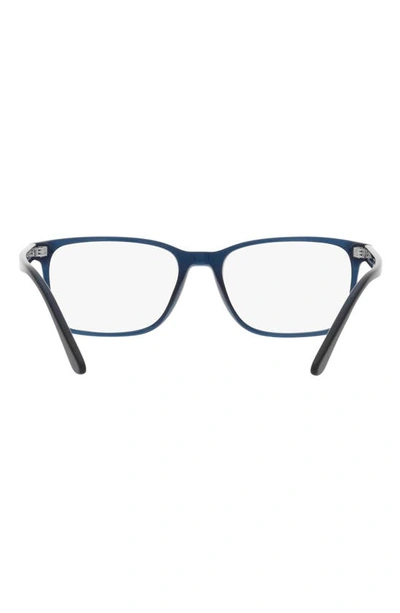 Prada 56mm Rectangular Optical Glasses In Crystal