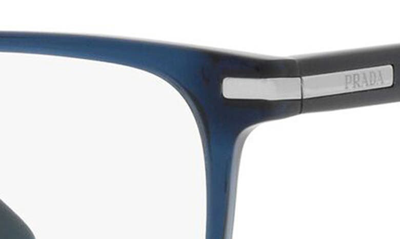 Prada 56mm Rectangular Optical Glasses In Crystal
