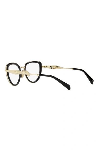 Shop Prada 49mm Small Pillow Optical Glasses In Black