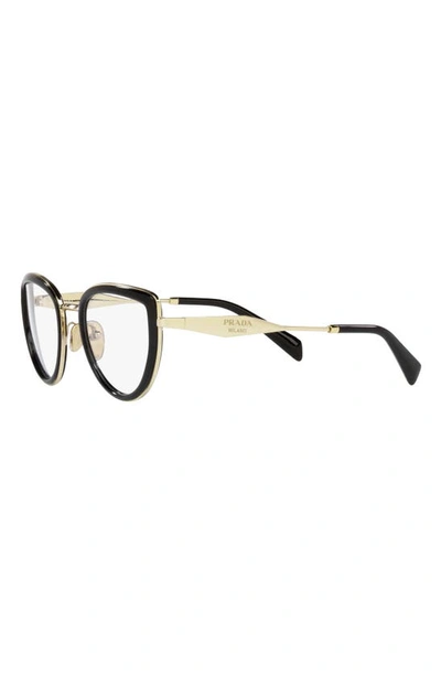 Shop Prada 49mm Small Pillow Optical Glasses In Black