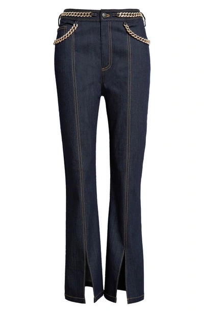 Shop Cinq À Sept Chaya Flare Ankle Jeans In Indigo