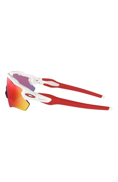 Shop Oakley Radar® Ev Path® 38mm Prizm™ Wrap Shield Sunglasses In White