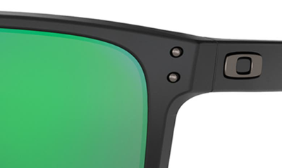 Shop Oakley Holbrook 56mm Prizm™ Rectangular Sunglasses In Black