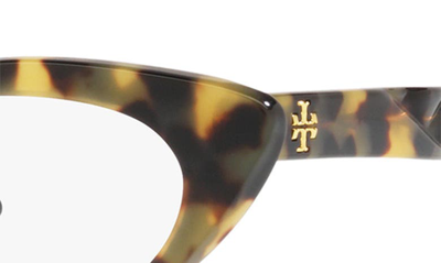 Shop Tory Burch 52mm Irregular Optical Glasses In Dark Tortoise