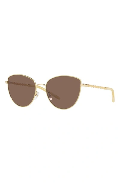 Shop Tory Burch 56mm Cat Eye Sunglasses In Milky Ivory