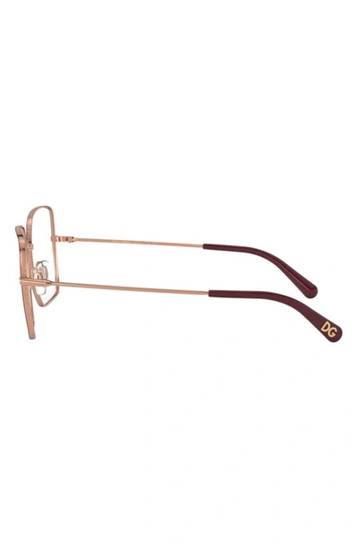 Shop Dolce & Gabbana 54mm Square Optical Glasses In Gold Red