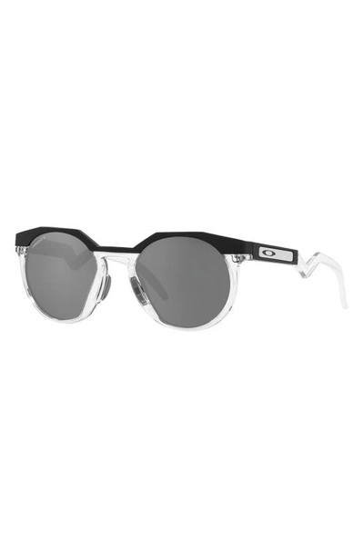Oakley Hstn 52mm Prizm™ Polarized Round Sunglasses In Black