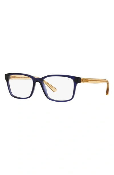 Tory Burch 52mm Rectangle Optical Glasses In Navy