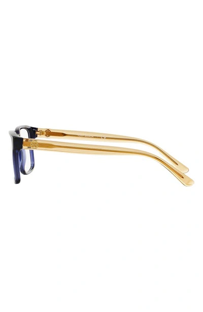 Shop Tory Burch 52mm Rectangle Optical Glasses In Navy