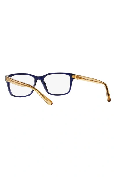 Tory Burch 52mm Rectangle Optical Glasses In Navy