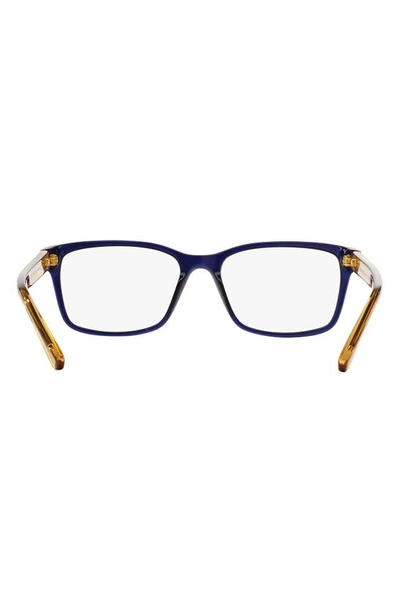 Tory Burch 52mm Rectangle Optical Glasses In Navy