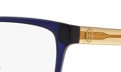 Tory Burch 52mm Rectangle Optical Glasses In Navy