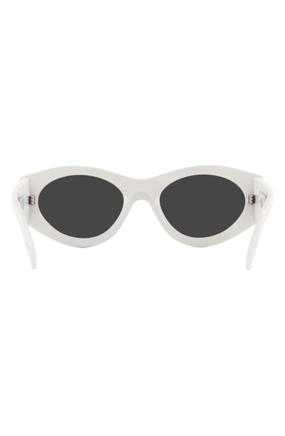 Shop Prada 53mm Irregular Sunglasses In Bone