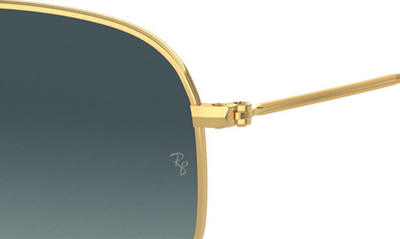 Ray Ban 54mm Gradient Hexagonal Sunglasses In Blue Grey