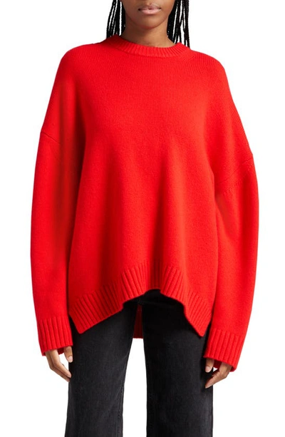 Shop A.l.c Ayden Oversize Wool & Cashmere Sweater In Cadmium Red