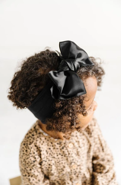 Shop Baby Bling Satin Fab-bow-lous Headband In Black