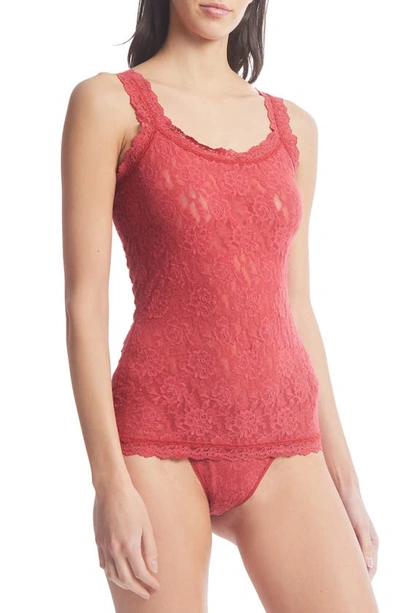 Shop Hanky Panky Lace Camisole In Burnt Sienna Red