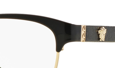 Shop Versace 53mm Cat Eye Optical Glasses In Black Gold